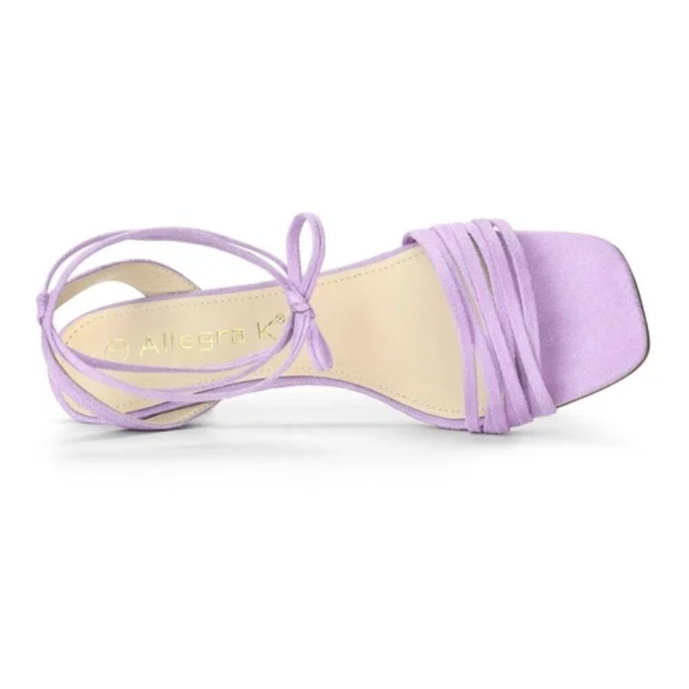 Allegra K Purple Kitten Heel Sandals - Picture 2 of 6